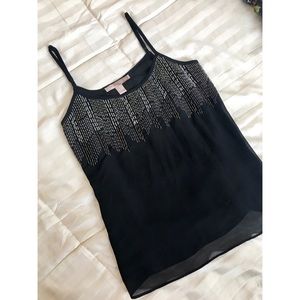 Forever 21 Beaded Black Tank Top